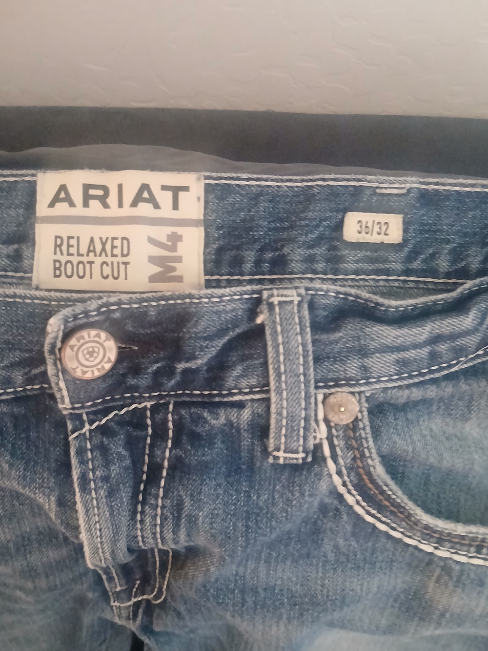 Ariat M4 Relaxed Boot Cut Jeans in Blue Wash